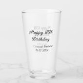 Kalligraphie einfach minimale glückliche 15. Gebur Glas (Rückseite)