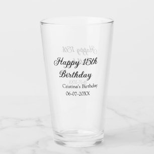 Kalligraphie einfach minimale glückliche 15. Gebur Glas
