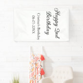 Kalligraphie einfach minimale glückliche 2. Geburt Banner (Insitu)