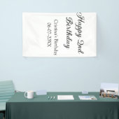 Kalligraphie einfach minimale glückliche 2. Geburt Banner (Messeveranstaltung)