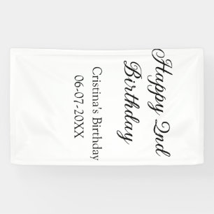 Kalligraphie einfach minimale glückliche 2. Geburt Banner
