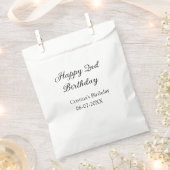 Kalligraphie einfach minimale glückliche 2. Geburt Geschenktütchen (Ausgeschnitten)