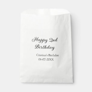 Kalligraphie einfach minimale glückliche 2. Geburt Geschenktütchen