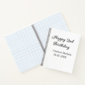 Kalligraphie einfach minimale glückliche 2. Geburt Notizblock (Innenseite)