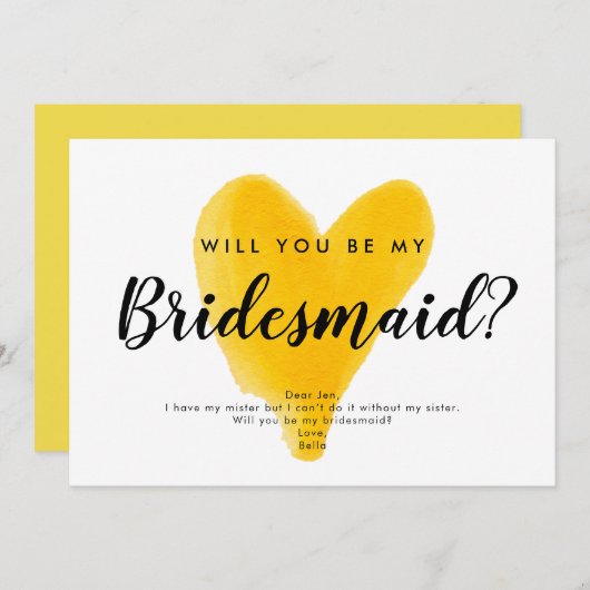 Kalligraphie Einladung (Vorne/Hinten)