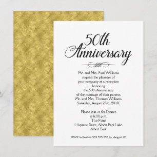 Kalligraphie - Einladung zum 50. Hochzeitstag