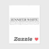 Kalligraphie Elegant Black & White Bold Retro Aufkleber (Blatt)