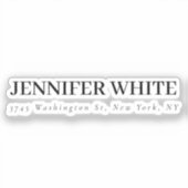 Kalligraphie Elegant Black & White Bold Retro Aufkleber (Vorderseite)