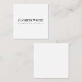 Kalligraphie Elegant Black & White Bold Retro Begleitkarte (Vorne/Hinten)