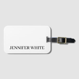 Kalligraphie Elegant Black & White Bold Retro Gepäckanhänger
