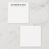 Kalligraphie Elegant Black & White Bold Retro Mitteilungskarte (Vorne/Hinten)