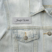 Kalligraphie Elegant Black & White Bold Retro Namensschild (Beispiel)