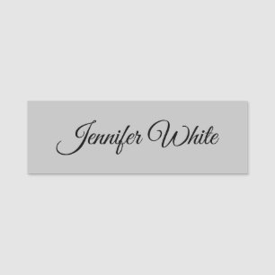 Kalligraphie Elegant Black & White Bold Retro Namensschild