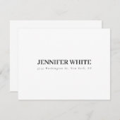 Kalligraphie Elegant Black & White Bold Retro RSVP Karte (Vorne/Hinten)