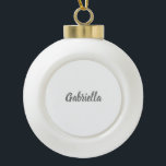 Kalligraphie Elegant Grau Weiß Schlicht Einfache B Keramik Kugel-Ornament<br><div class="desc">Suchen Sie eine schöne Kalligrafie mit einer ästhetischen Handschrift? Dieses einfache,  auffällige Design ist für Sie. Dieses Produkt beeindruckt sofort diejenigen,  die es sehen. Das feine und geschmackvolle Design spiegelt sofort die Qualität Ihrer Beziehung und Familie wider.</div>
