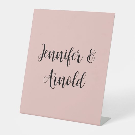 Kalligraphie Elegant Niedlich Schlicht Sockelschild (Vorderseite)