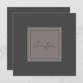 Kalligraphie Elegant Schlicht Einfache Bezeichnung (Vorne/Hinten)