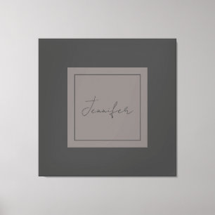 Kalligraphie Elegant Schlicht Einfache Bezeichnung Leinwanddruck