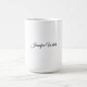 Kalligraphie Elegant Schwarz & Weiß Retro Kaffeetasse (Mittel)