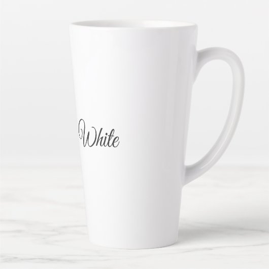 Kalligraphie Elegant Schwarz & Weiß Retro Milchtasse (Rechts)