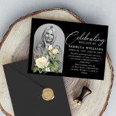 Kalligraphie-Feier der weißen Blume Einladung