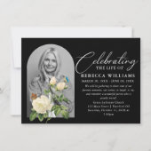 Kalligraphie-Feier der weißen Blume Einladung (Vorderseite)