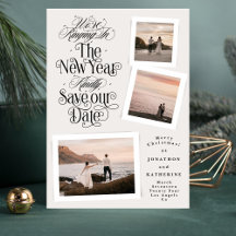 Kalligraphie Foto Collage neues Jahr frohe Weihnac