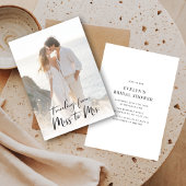 Kalligraphie Frau Brautparty Foto verfehlen Einladung