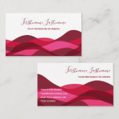 Kalligraphie-Geschäft mit roten und lila abstrakte Visitenkarte (Vorne/Hinten)