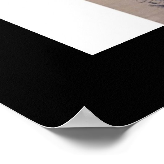 Kalligraphie, geschrieben von Miyamoto Musashi, c. Poster (Ecke)