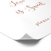 Kalligraphie Graceful Blumenblume Liebe ist süße Z Poster (Ecke)