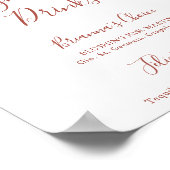 Kalligraphie Graceful Floral Signature Drinks unte Poster (Ecke)