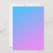 Kalligraphie Gradient Gender Neutral Baby Dusche Einladung (Rückseite)