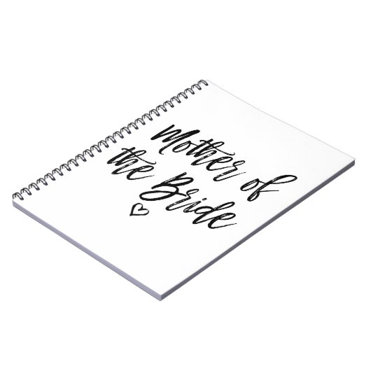 Kalligraphie Hand Briefe Mutter der Braut Notizblock (Linke Seite)