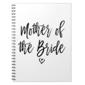 Kalligraphie Hand Briefe Mutter der Braut Notizblock (Vorderseite)