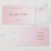 Kalligraphie-handgeschriebener Skript-Luxus Visitenkarte (Vorne/Hinten)