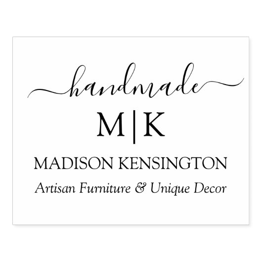 Kalligraphie Handmade Monogram oder Add-Logo-Gesch Gummistempel (Prägung)