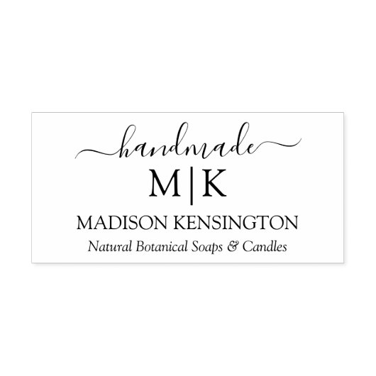 Kalligraphie Handmade Monogram oder Add-Logo-Gesch Permastempel (Design)