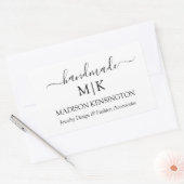 Kalligraphie Handmade Monogram oder Add-Logo-Gesch Rechteckiger Aufkleber (Umschlag)
