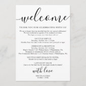 Kalligraphie-Hochzeit Programm (Vorderseite)