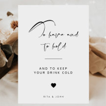 Kalligraphie Hochzeit zu haben und trinken Zeichen