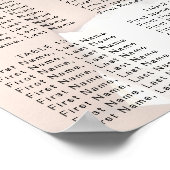 Kalligraphie Hochzeitstabelle Poster (Ecke)