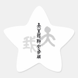 Kalligraphie -Jeder hat sein eigenes Talent 天生我材必用 Stern-Aufkleber