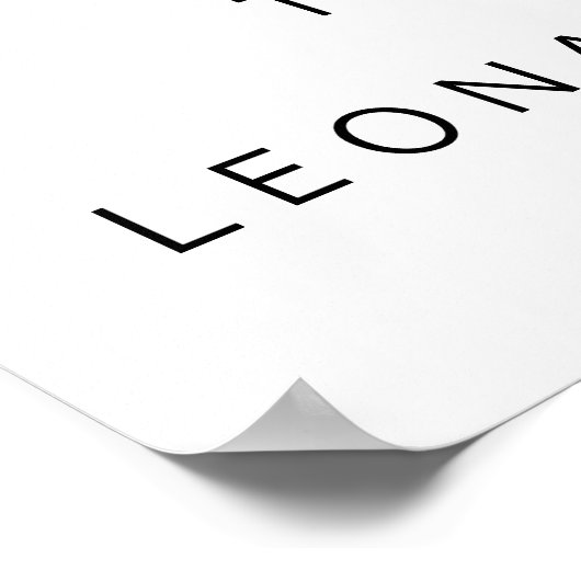 Kalligraphie-Karten und Geschenke-Zeichen, schwarz Poster (Ecke)