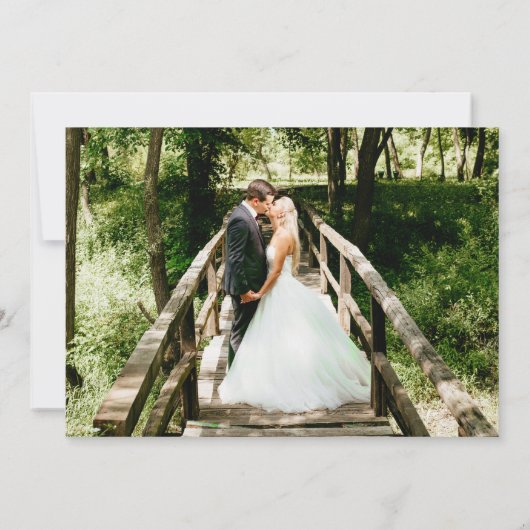 Kalligraphie-Liebe dank Overlay-Karte für das Hoch Dankeskarte (Rückseite)