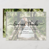 Kalligraphie-Liebe dank Overlay-Karte für das Hoch Dankeskarte (Vorne/Hinten)