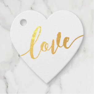 Kalligraphie Liebe Herz Jegliche Feier REAL FOIL Geschenkanhänger