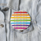 Kalligraphie Liebe ist Liebe-Regenbogenstolz Button (Beispiel)