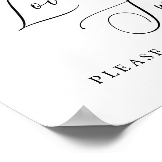 Kalligraphie Liebe ist süß nehmen eine Leckerei Ze Poster (Ecke)