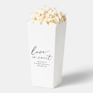 Kalligraphie Liebe ist Sweet Brautparty Popcorn Geschenkschachtel